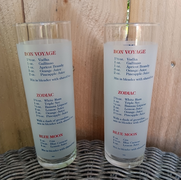 Celebrity Cruise Line Frosted Orchid Glasses #7001 & #7003 - Picture 5 of 6